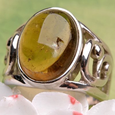 【【四月新款】100%纯天然巴西碧玺925纯银镀白金戒指 大戒面水晶戒】价格,厂家,图片,手链,东海县温泉镇福晶祥水晶制品厂-