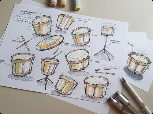 设计师的产品手绘效果