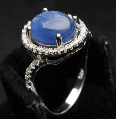 【【新款精品】纯天然极品AAA冰种蓝晶戒指 纯银镀白金 实拍Y94Y17】价格,厂家,图片,手链,东海县温泉镇福晶祥水晶制品厂-